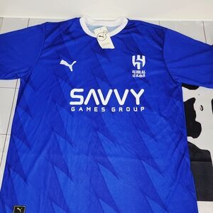 NWT Naymar Jr Puma Blue Soccer Dry Cell Jersey Savvy Games Group Al-Hilal, XL